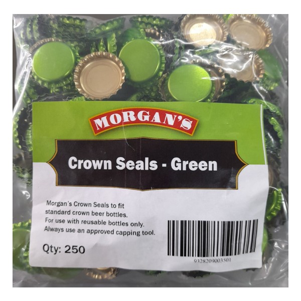 Crown Seals - Green Morgans 250 pk